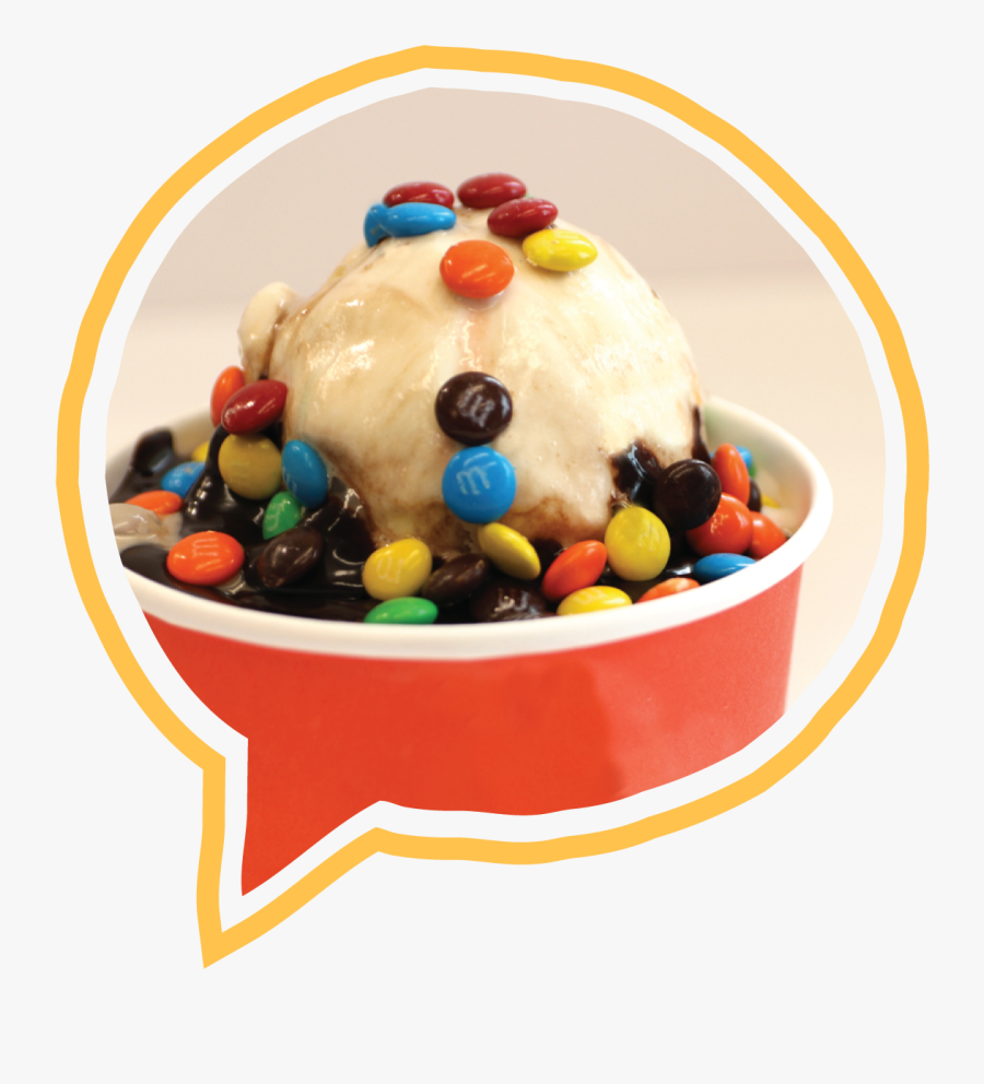 Speech Bubble Clipart Fudgy Brownies - Vanilla Ice Cream, Transparent Clipart