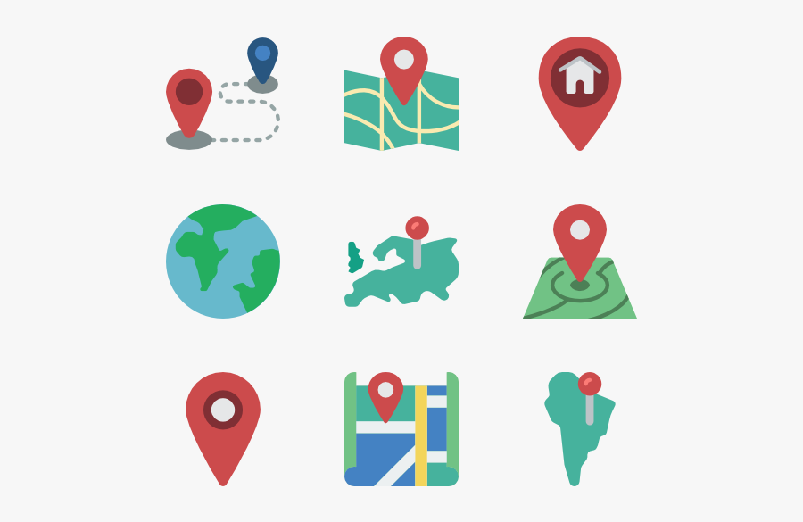 Clip Art Geography Icons - Geography Icons, Transparent Clipart