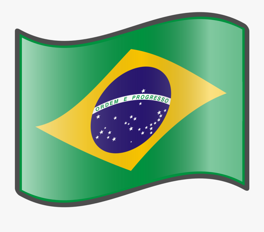 Free Vector Graphic Brazil Map Flag Geography - Brazil Flag Cartoon Png, Transparent Clipart