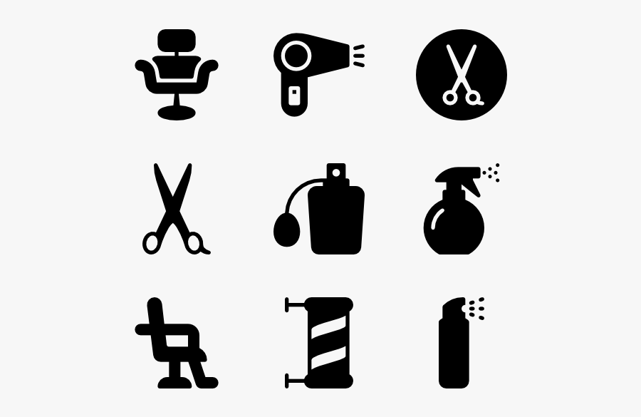 Clip Art Icon Packs Vector - Barber Shop Icons Png, Transparent Clipart