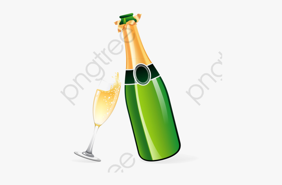 Cartoon Champagne Glasses Clink - Champagne Glasses Cartoon, Transparent Clipart