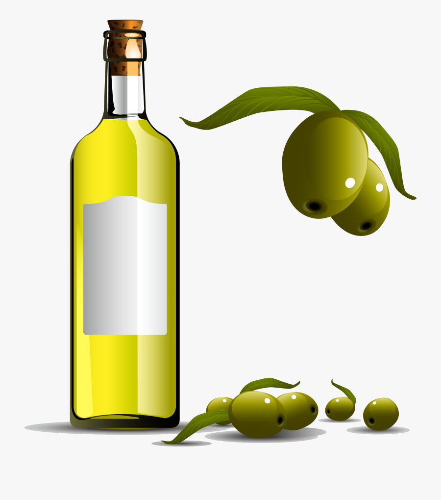 Transparent Olive Branch Vector Png - Olive Oil Bottle Vector, Transparent Clipart