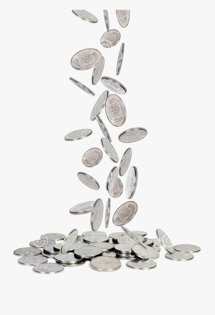 Silver Coins Png Falling Images Free - Transparent Silver Coins Png, Transparent Clipart