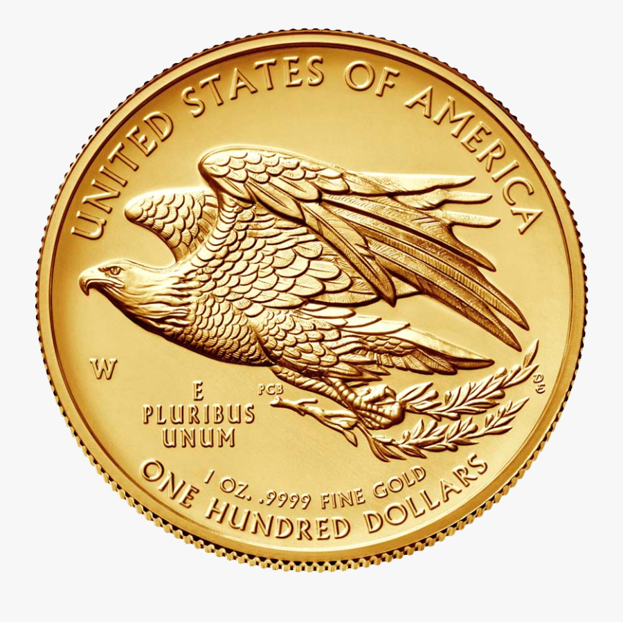 Coins Clipart Plain Gold - American Liberty 2019 24k Gold Coin, Transparent Clipart