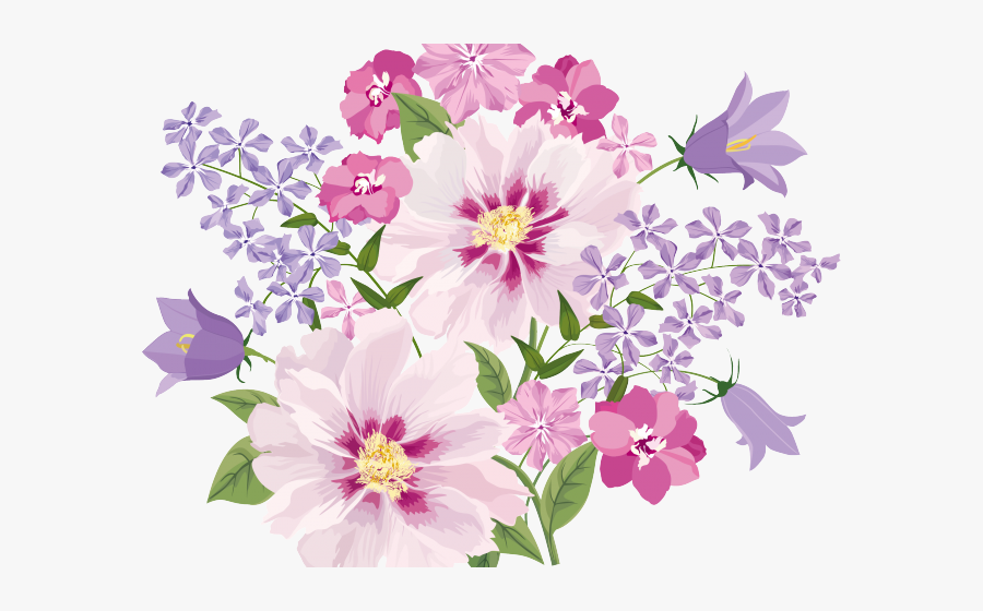 Pink And Purple Flowers Clip Art , Free Transparent Clipart - ClipartKey