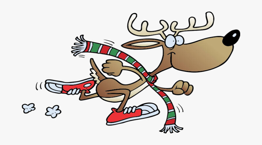 Running Reindeer, Transparent Clipart
