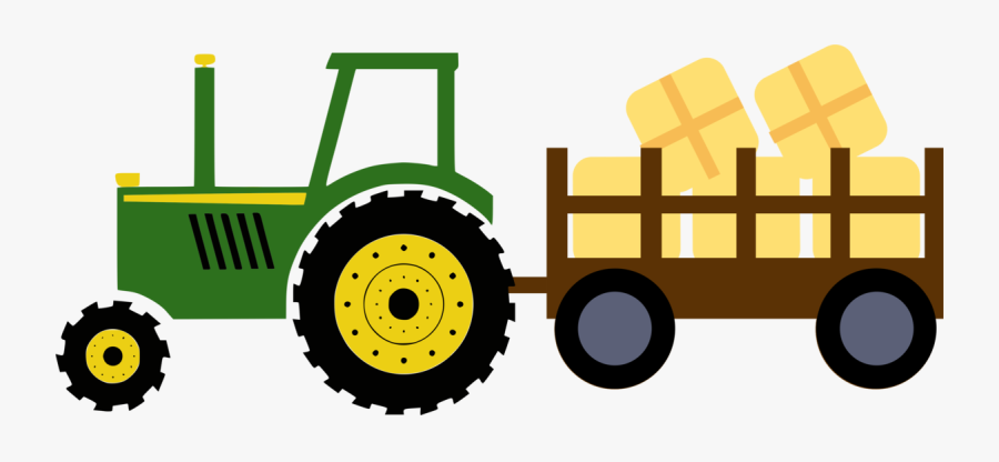 Tractor With Hay Wagon - John Deere Tractor Clipart, Transparent Clipart