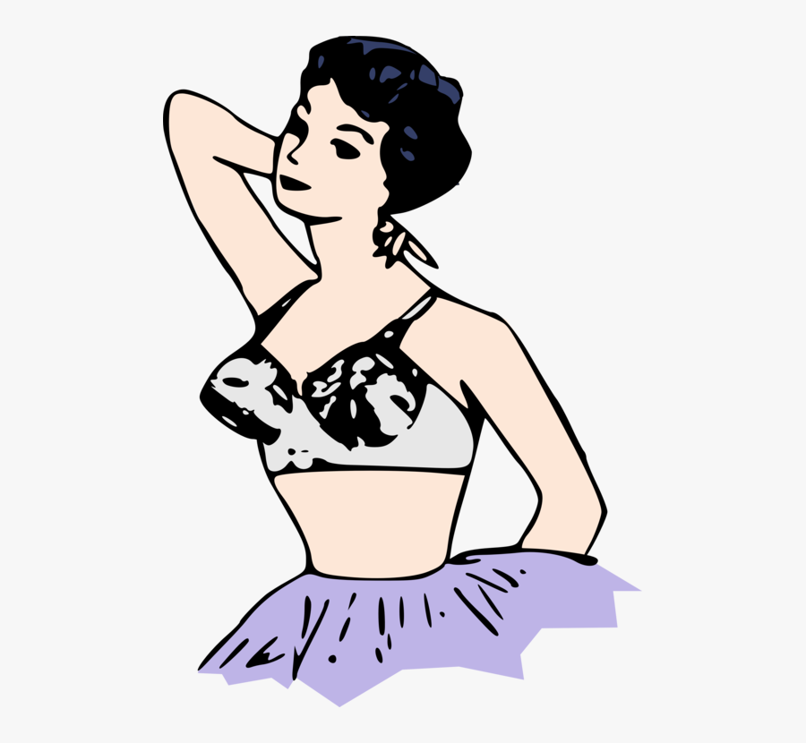 Line Art,woman,art - Woman With Bra Clipart, Transparent Clipart