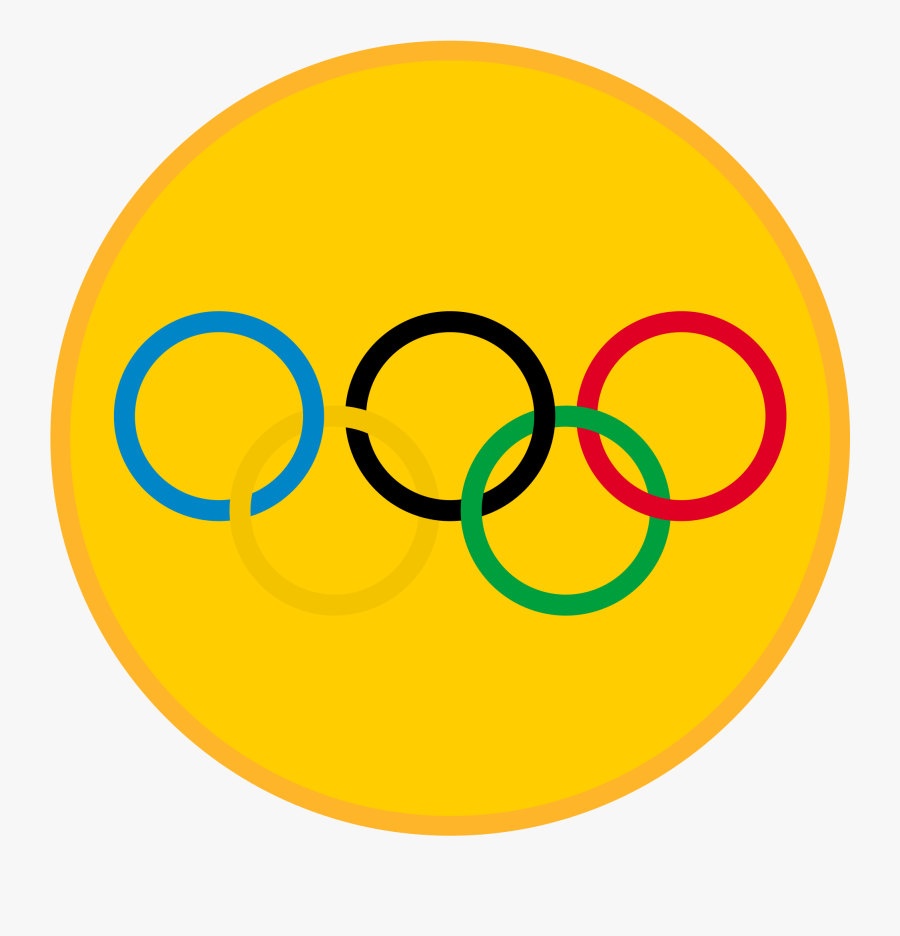 Gold Medal Olympic Rings, Transparent Clipart