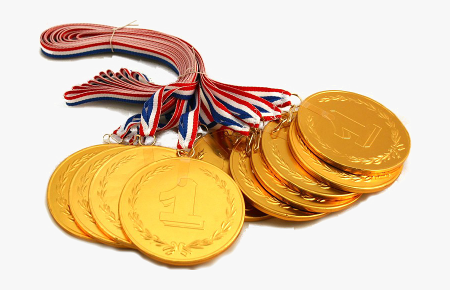 Gold Medal Transparent Png - Bunch Of Gold Medals, Transparent Clipart