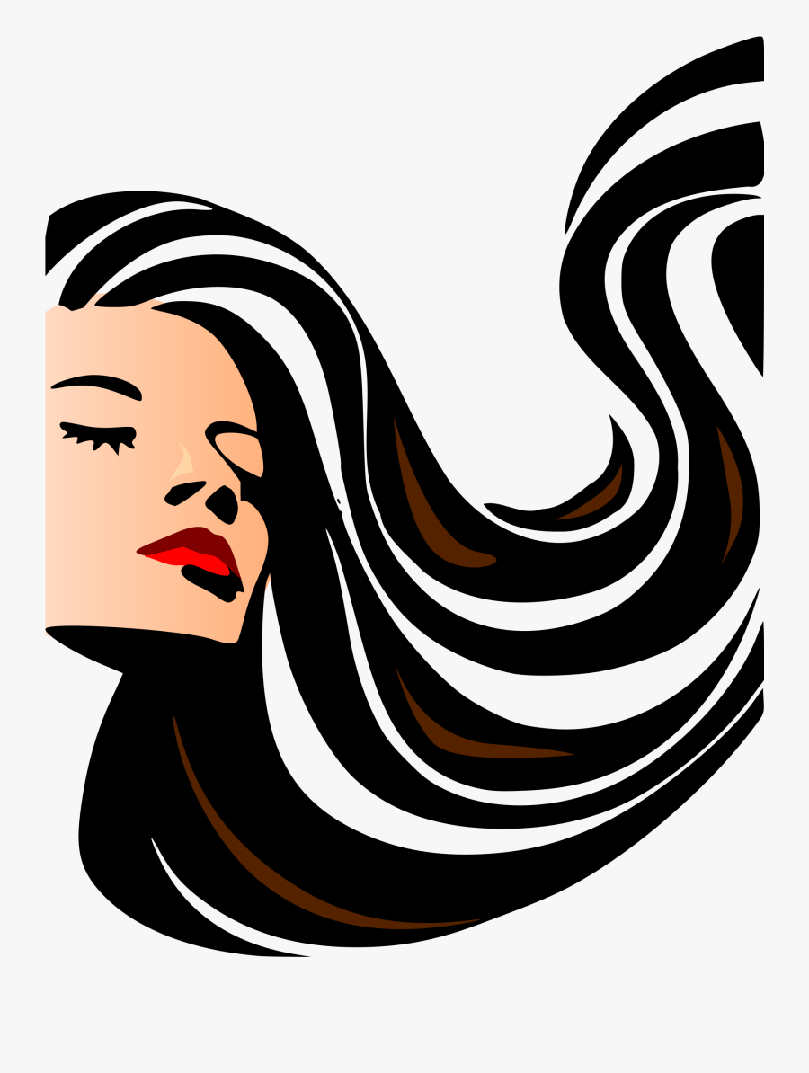 Beauty Parlour Hairdresser Nail Salon Gift Card - Girl Long Hair Transparent, Transparent Clipart