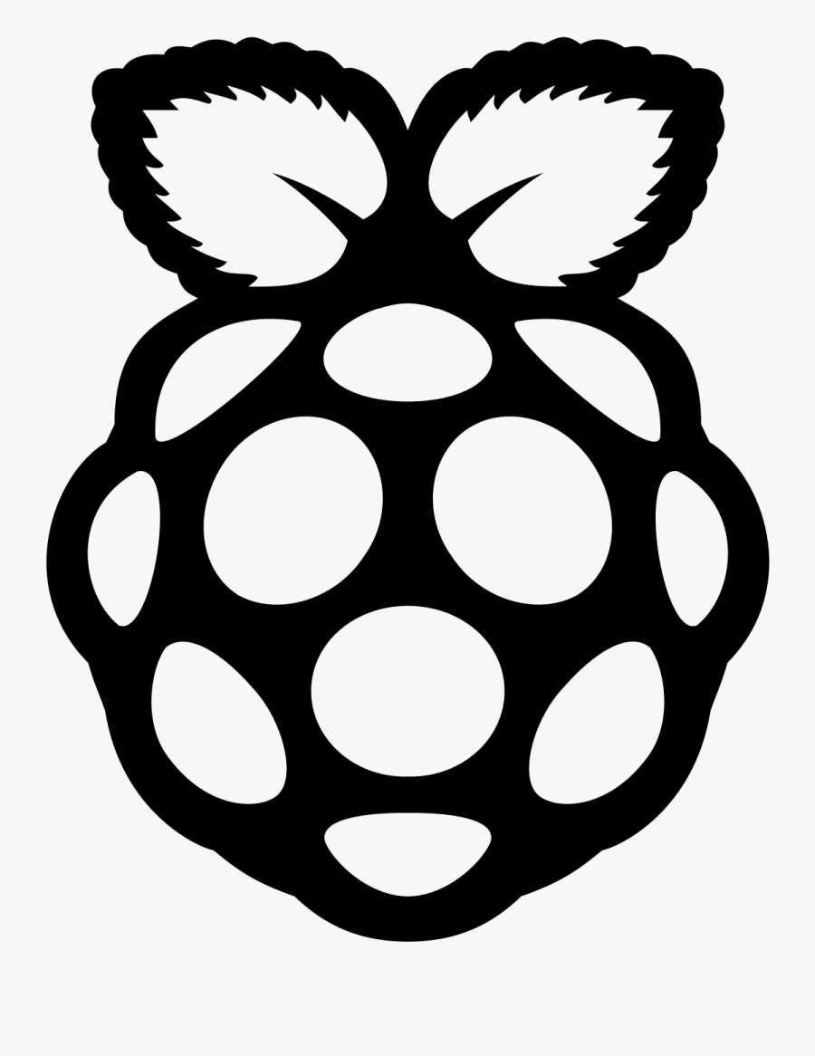 White Raspberry Pi Logo, Transparent Clipart