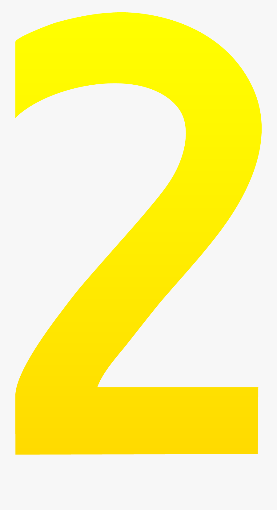 The Number Two Free Clip Art - Yellow Number Two , Free Transparent ...