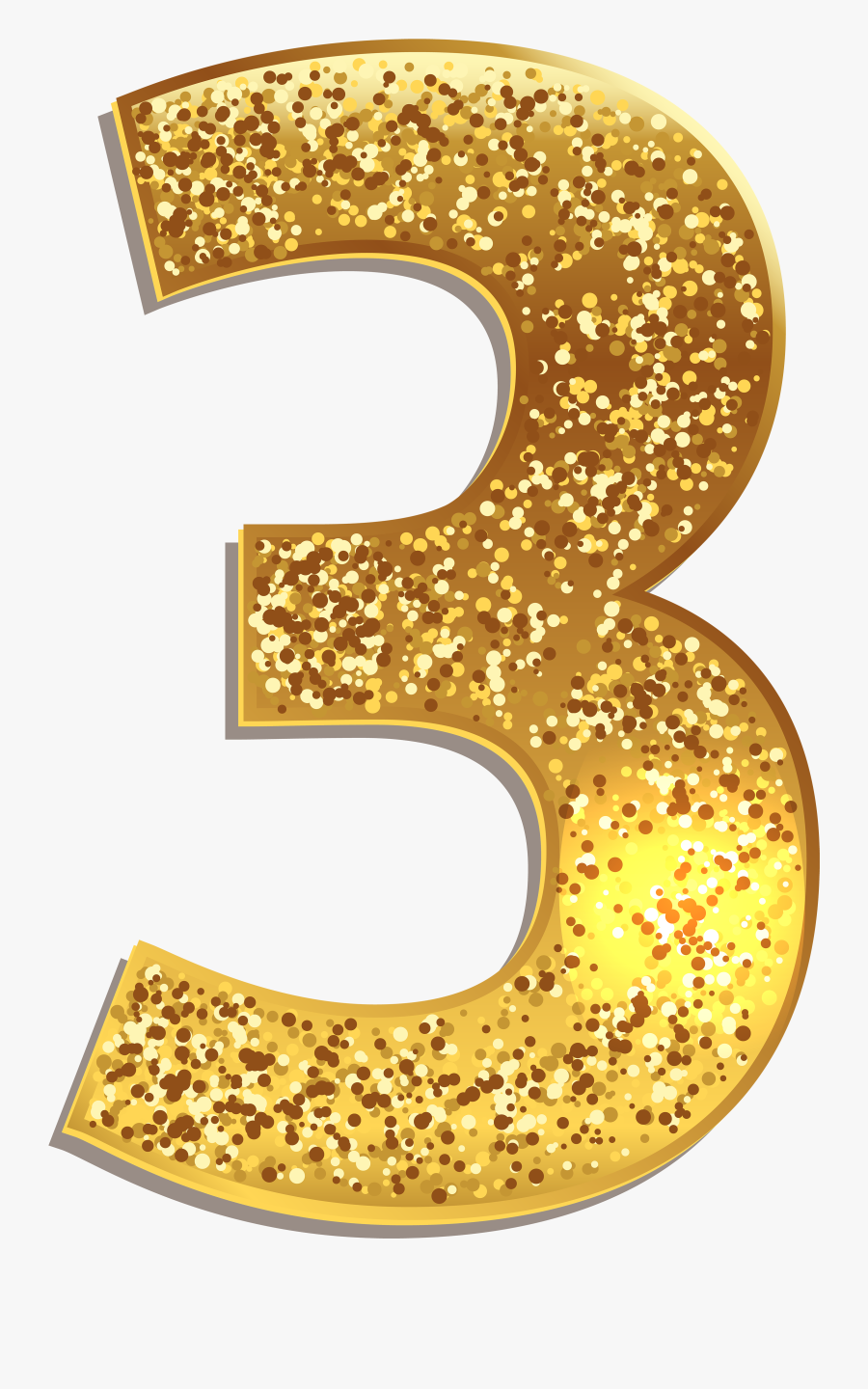 Gold Glitter Numbers Png , Free Transparent Clipart - ClipartKey