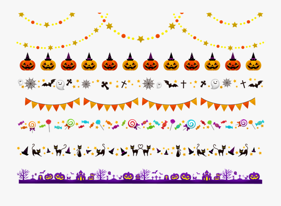 Halloween Border, Halloween, Ghosts, Skulls, Pumpkins - 10 月 ハロウィン イラスト, Transparent Clipart