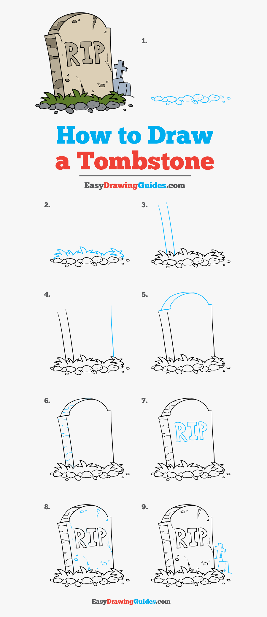 How To Draw Tombstone - Draw A Tomato Step By Step Easy, Transparent Clipart