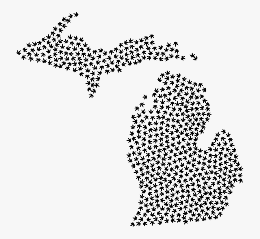 Line Art,polka Dot,line - State Of Michigan Silhouette Svg Free, Transparent Clipart