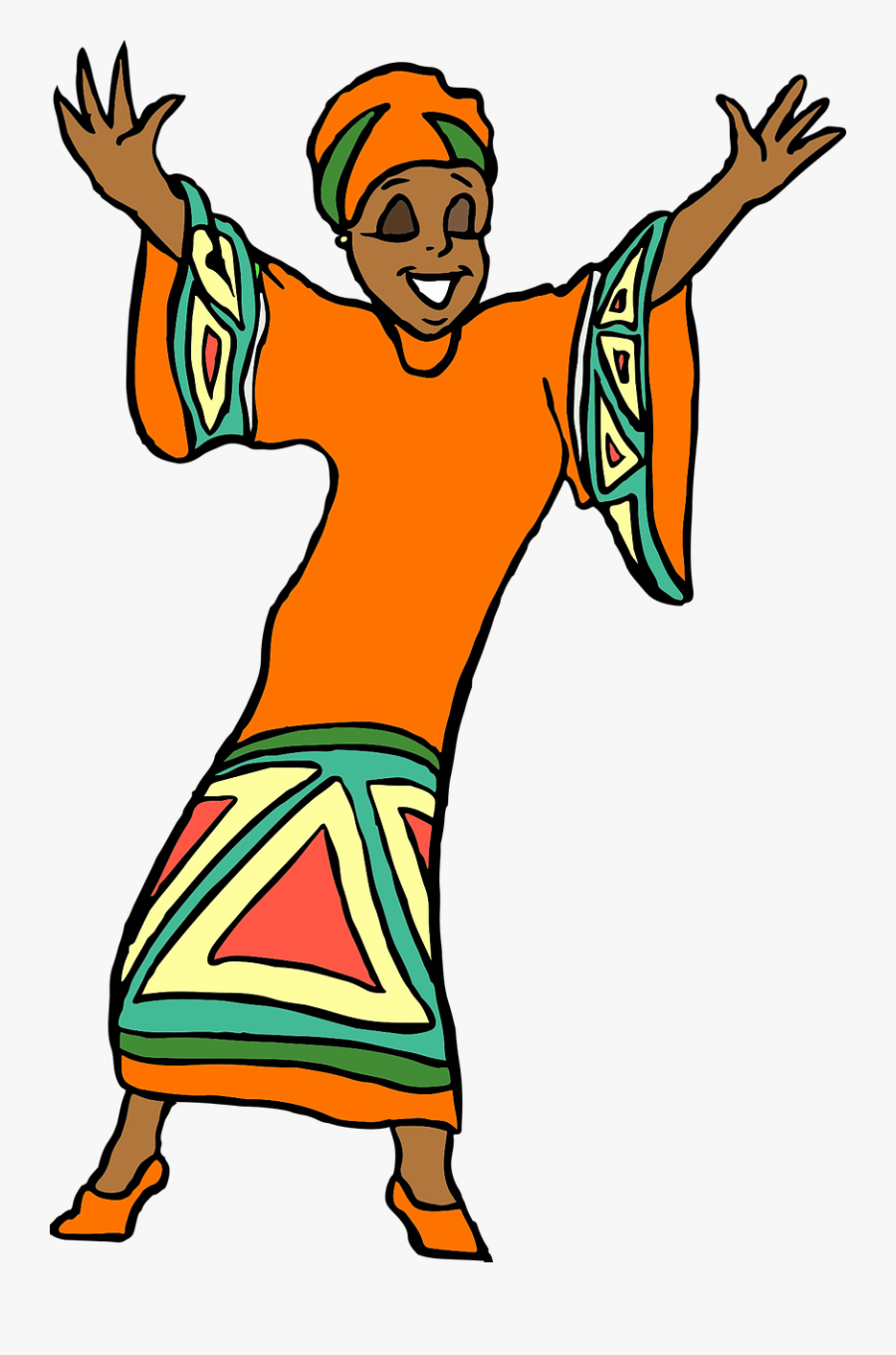 African Woman Traditional Free Picture - Happy African Woman Clipart, Transparent Clipart