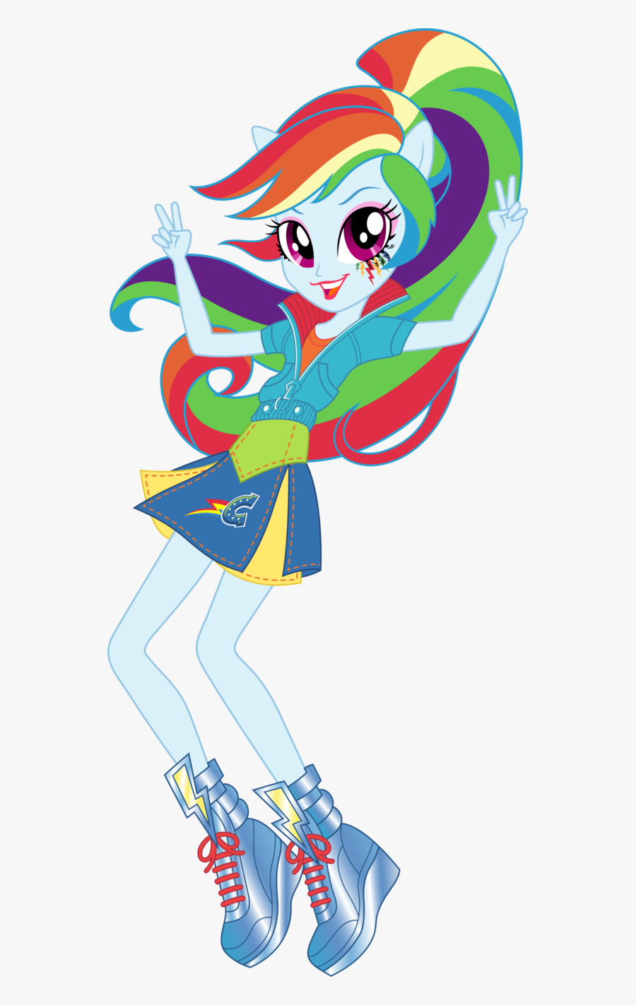 Image Of School Spirit Clip Art Medium Size - Equestria Girl Friendship Games Rainbow Dash, Transparent Clipart