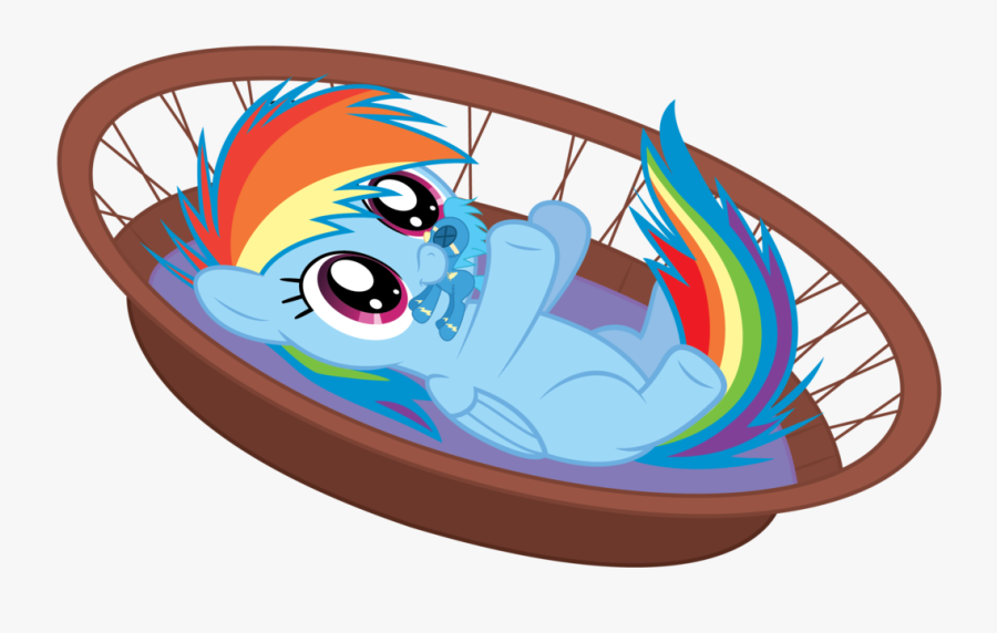 Rainbow Dash Pony Vertebrate Cartoon Art Illustration - Rainbow Dash Cute Filly, Transparent Clipart