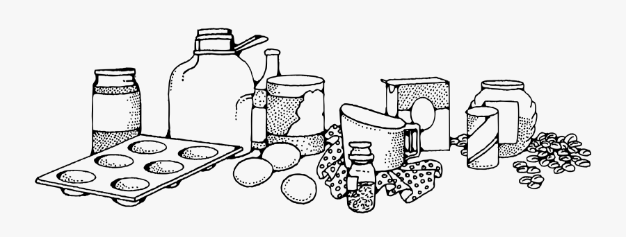 Baking Ingredients - Ingredients Clipart Black And White , Free