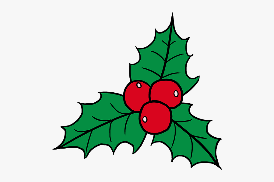 How To Draw Holly For Christmas Holly Drawing Easy , Free Transparent Clipart ClipartKey