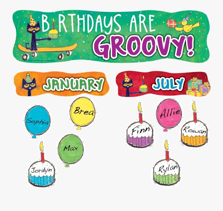 Pete The Cat Birthday Sign, Transparent Clipart