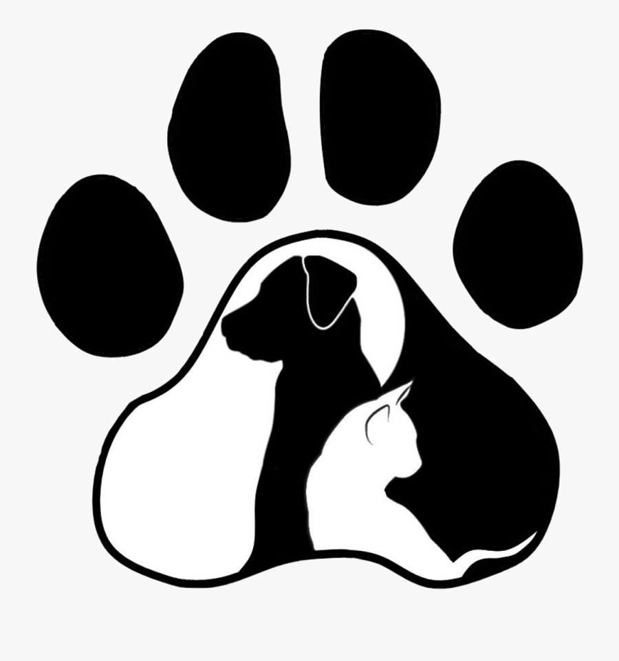 #sticker #pawprint #paw #dog #cat #cute #loveit #shilouette - Cat And Dog Svg, Transparent Clipart
