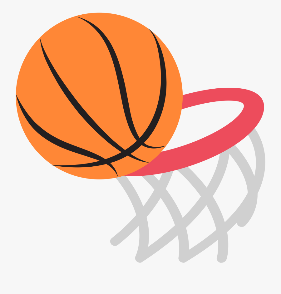Basketball And Hoop Clipart - Basketball Clipart Black And White Png, Transparent Clipart