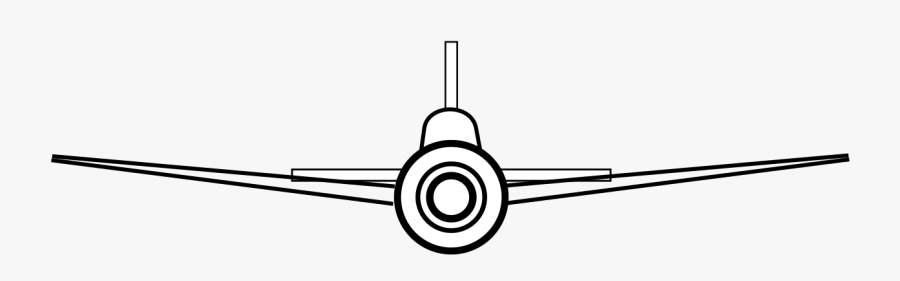 Monoplane Dihedral Wing - Line Art, Transparent Clipart