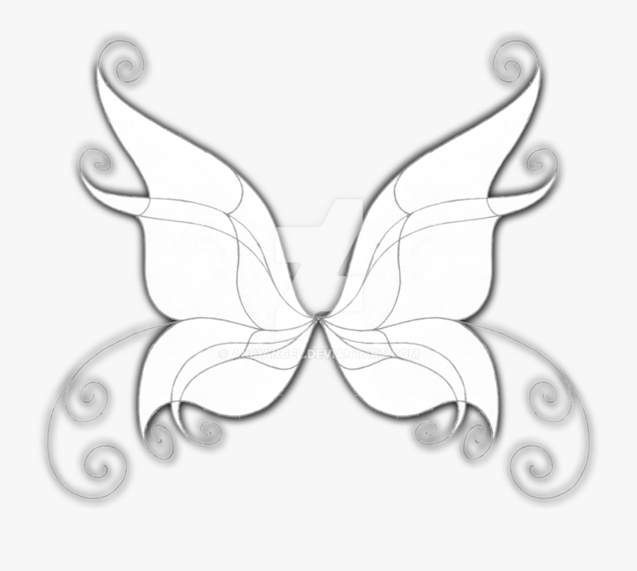 28 Collection Of Easy Fairy Wings Drawing - Fairy, Transparent Clipart
