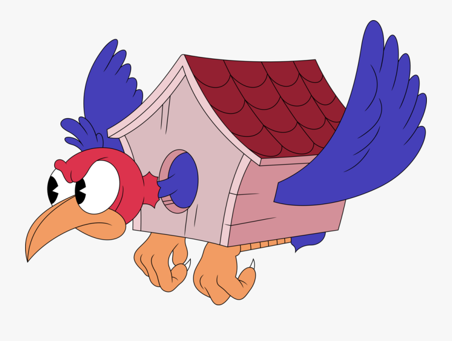 Contra Pac-man World 2 Bird Cartoon Vertebrate Beak - Cuphead Boss Wally Warbles, Transparent Clipart