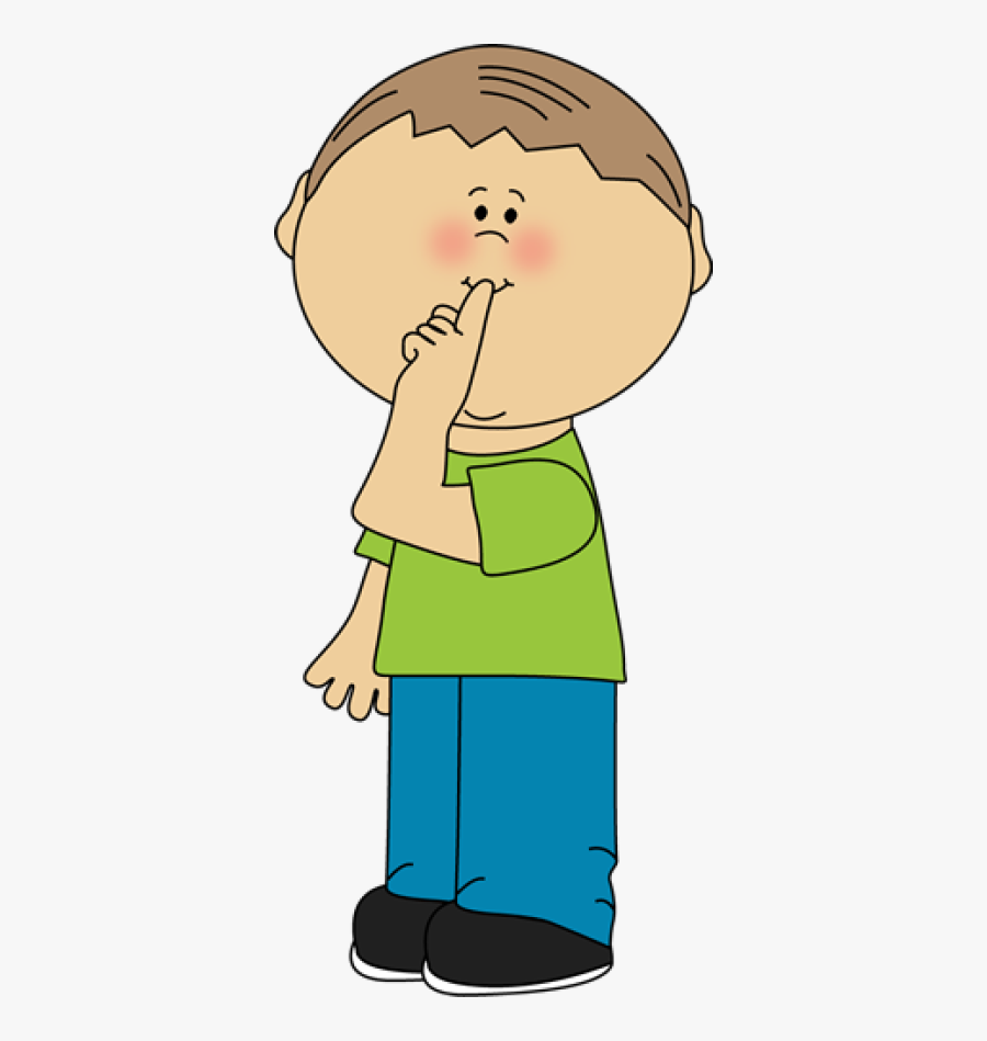 Student Mouth Boy With - Quiet Clipart, Transparent Clipart