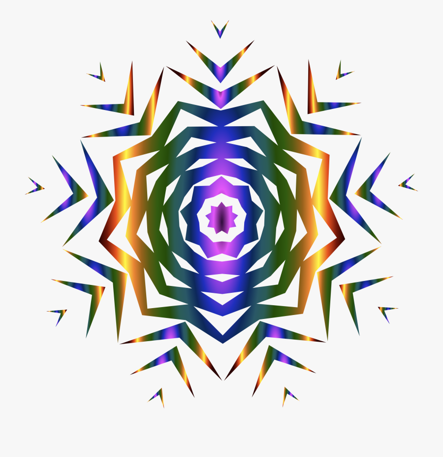 Prismatic Snowflake Clip Arts - Clip Art, Transparent Clipart