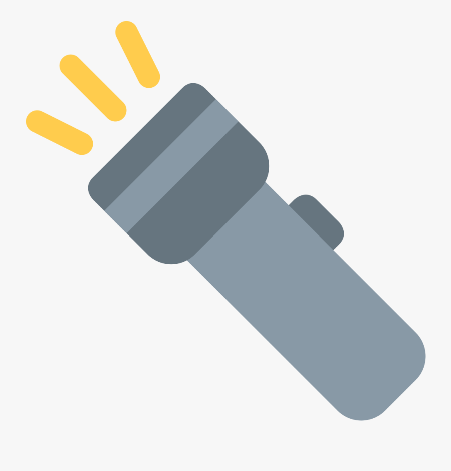 Flashlight Emoji, Transparent Clipart