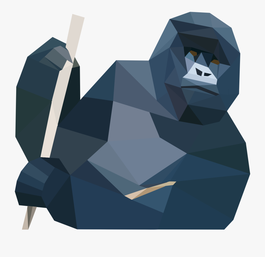 Low Poly Gorilla Icons Png - Gorilla Low Poly, Transparent Clipart