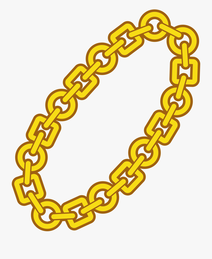 Chain Ring - Gold Chain Drawing Png, Transparent Clipart