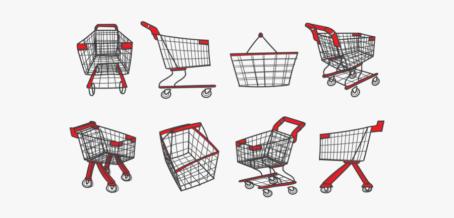 Supermarket Cart Icons Vector - Shopping Cart , Free Transparent ...