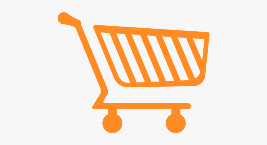 Shopping Cart Icon Orange, Transparent Clipart