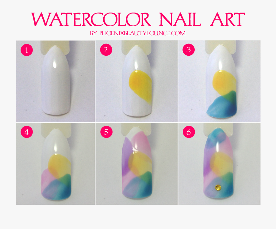 Easy Watercolor Nail Art Using Opi Sheer Tints - Nail, Transparent Clipart