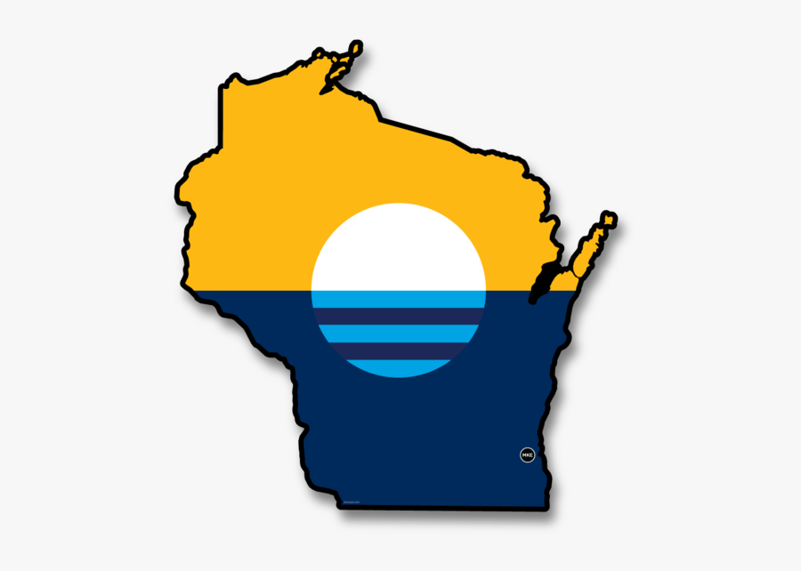 Milwaukee Flag - Wisconsin White Png, Transparent Clipart