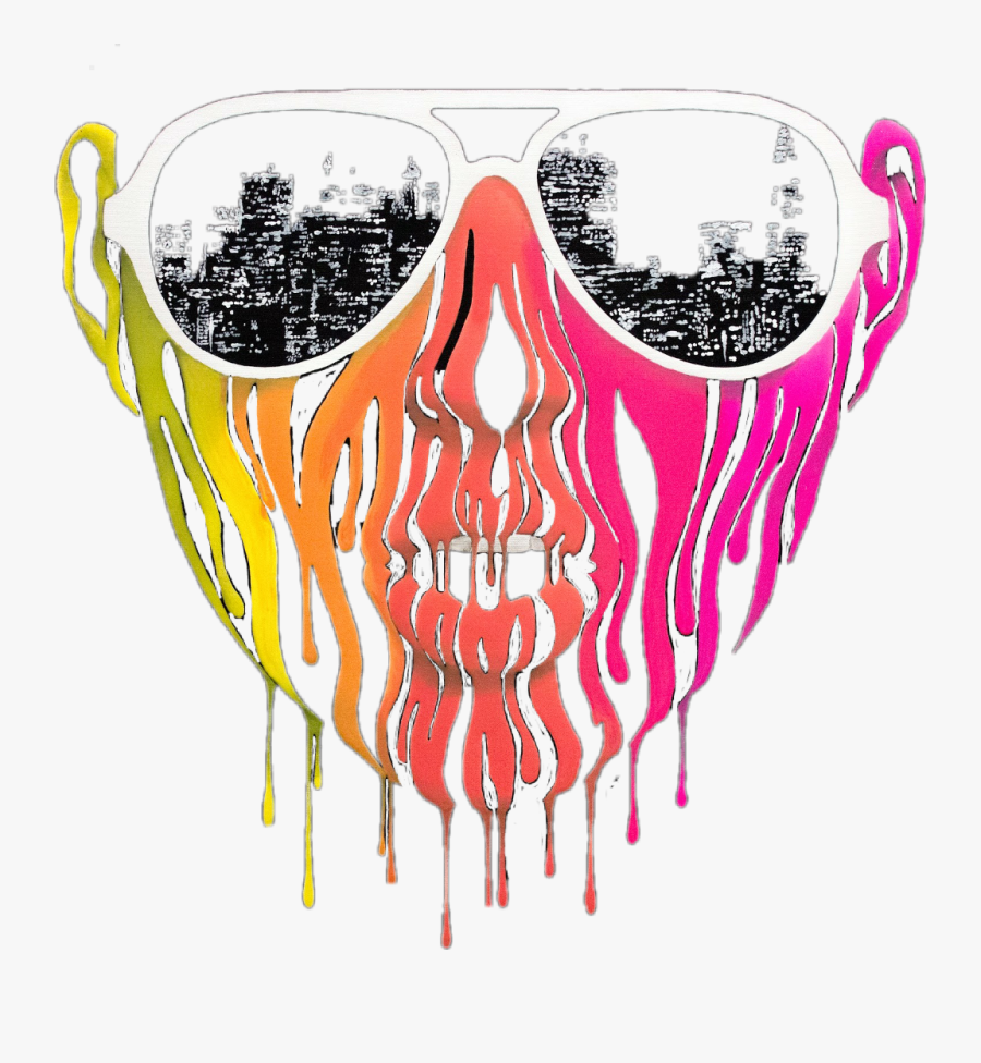 #paint #drip #art #glasses #sunglasses #people #face - Illustration, Transparent Clipart