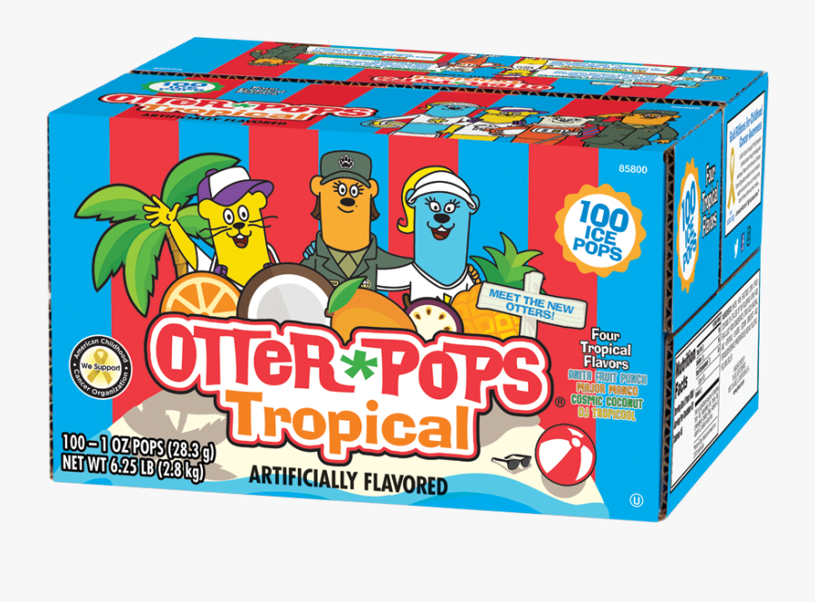 Clip Art Otter Pop Flavors - Coconut Water Otter Pops, Transparent Clipart