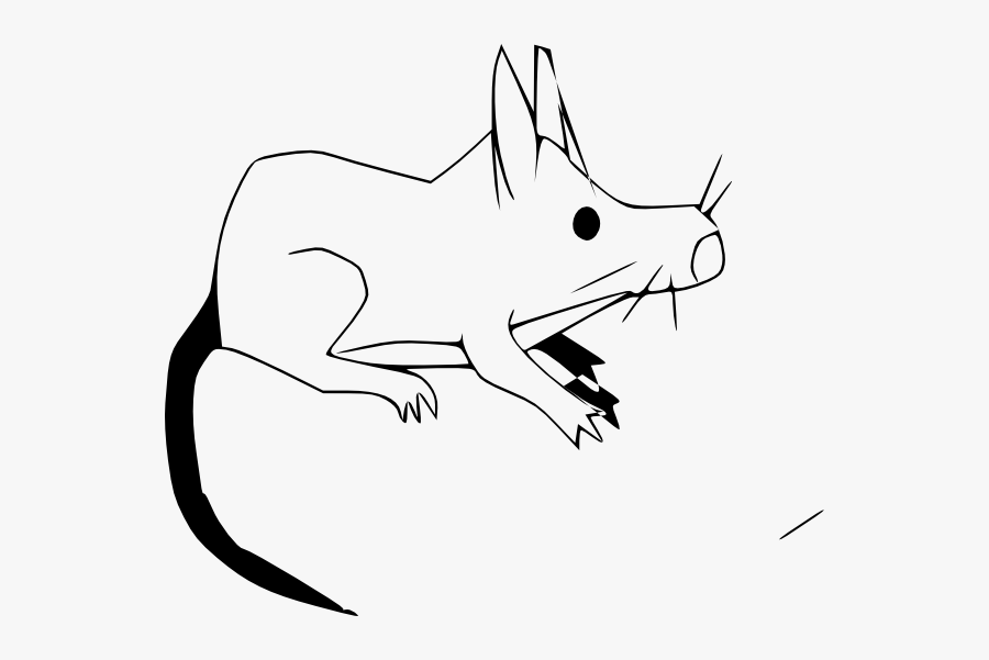 Hewan Tikus Hitam Putih, Transparent Clipart