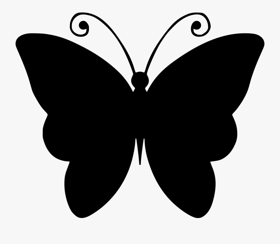 Black And White Butterfly Drawing Clipart , Png Download - Butterfly Clip Art Outline, Transparent Clipart