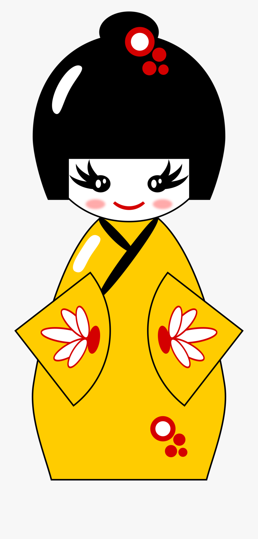 Kokeshi Doll Clip Arts - Japan Doll Kokeshi Clipart, Transparent Clipart