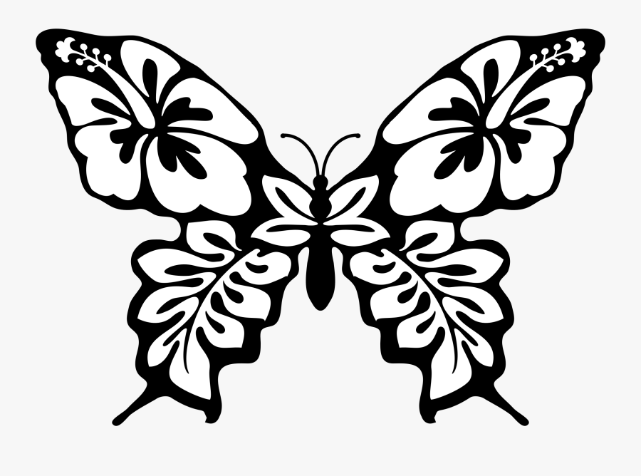 Download Butterfly Clipart Svg Line Drawing Butterfly With Flower Free Transparent Clipart Clipartkey