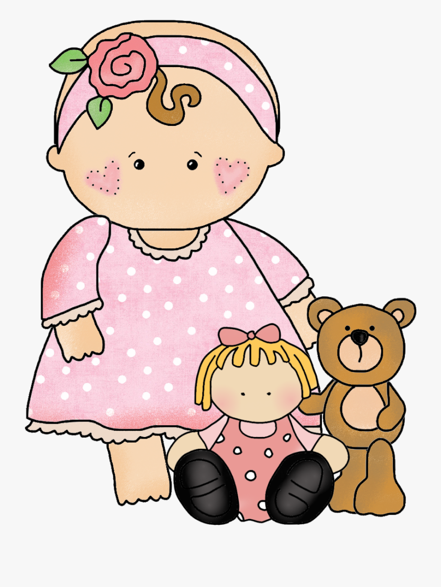 Doodle Baby Girl, Transparent Clipart