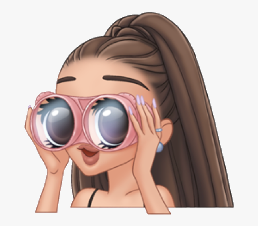 #arimoji #binoculars #eyes #watching #pink #arianagrande - Ariana Grande Emoji Png, Transparent Clipart