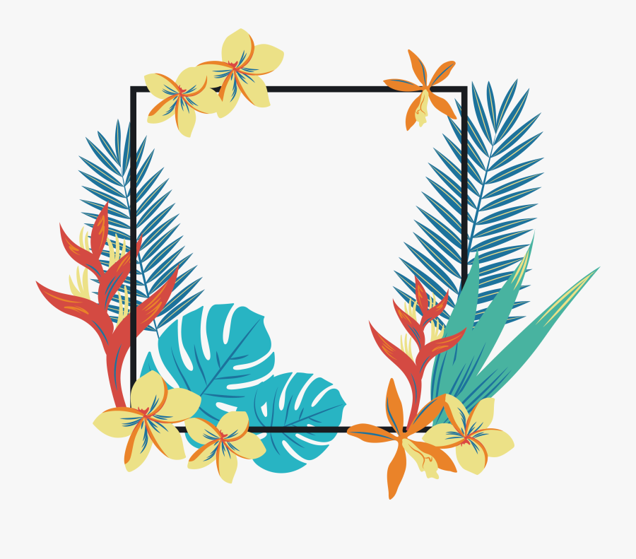 Transparent Tropical Cliparts - Png Tropical Border, Transparent Clipart